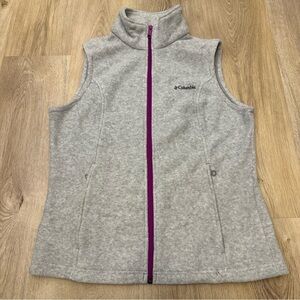 Columbia Gray Vest with Purple Zipper